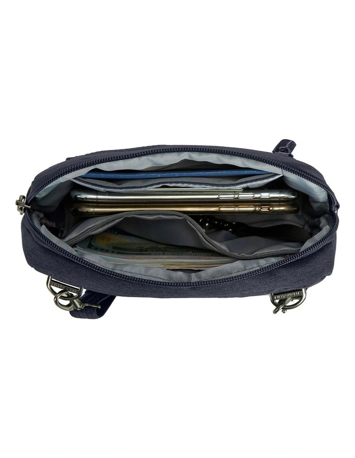 Metro Anti-Theft Convertible Small Crossbody Bag in Navy Heather image 4