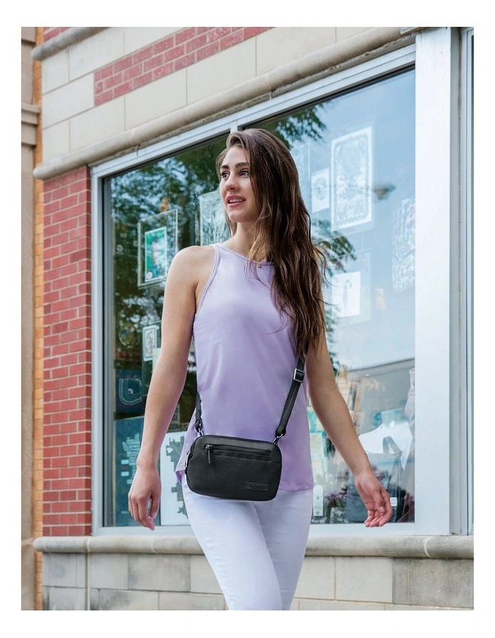 Metro Anti-Theft Convertible Small Crossbody Bag in Navy Heather image 6