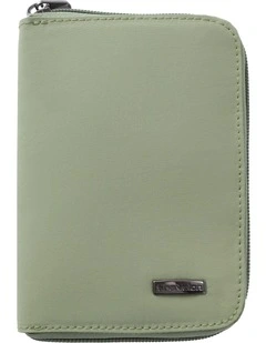 RFID Blocking Passport Zip Wallet in Moss