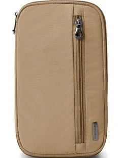 RFID Blocking Family Passport Wallet in Latte