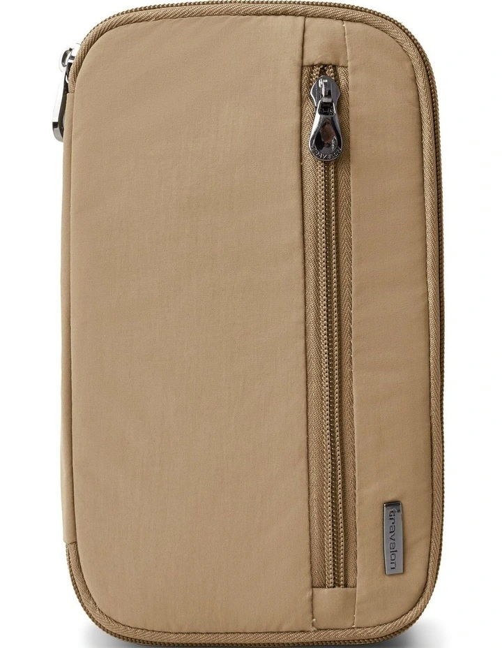 RFID Blocking Family Passport Wallet in Latte image 1