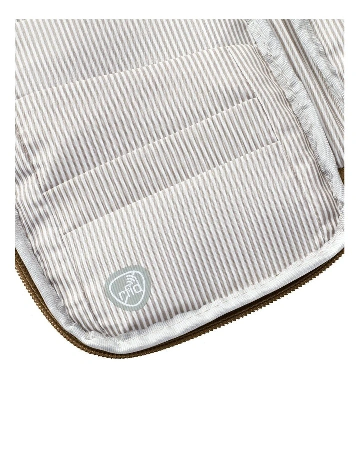 RFID Blocking Family Passport Wallet in Latte image 5