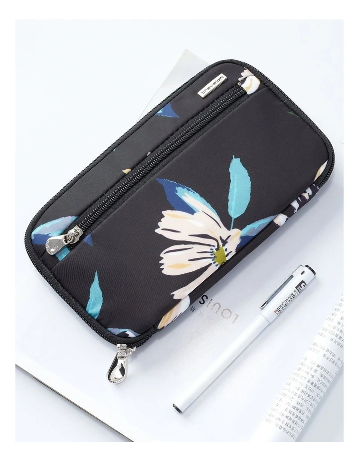 RFID Blocking Family Passport Wallet in Midnight Floral image 6