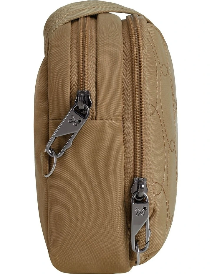 Runways Anti-Theft Tablet Double Compartment Crossbody Bag in Latte image 3