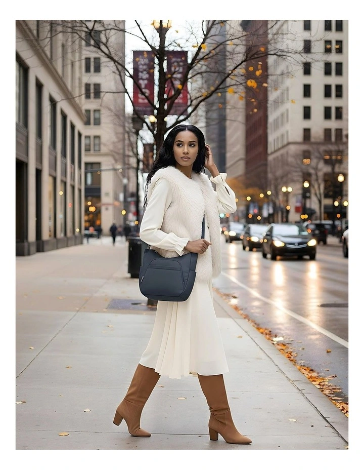 Classic Anti-Theft Crossbody Bucket Bag in Teal image 6