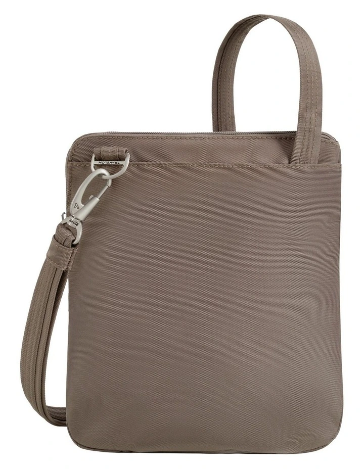 Classic Anti-Theft Slim Double Zip Crossbody Bag in Hazelnut image 2