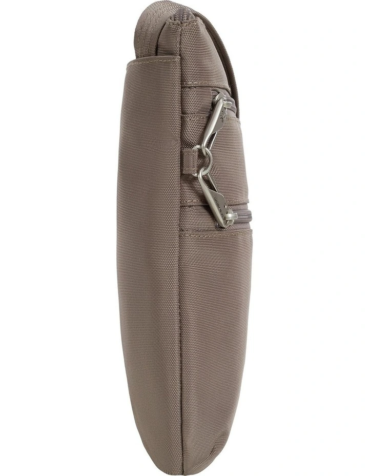 Classic Anti-Theft Slim Double Zip Crossbody Bag in Hazelnut image 3