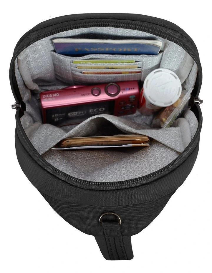 Runways Anti-Theft Small Sling Bag in Black image 4