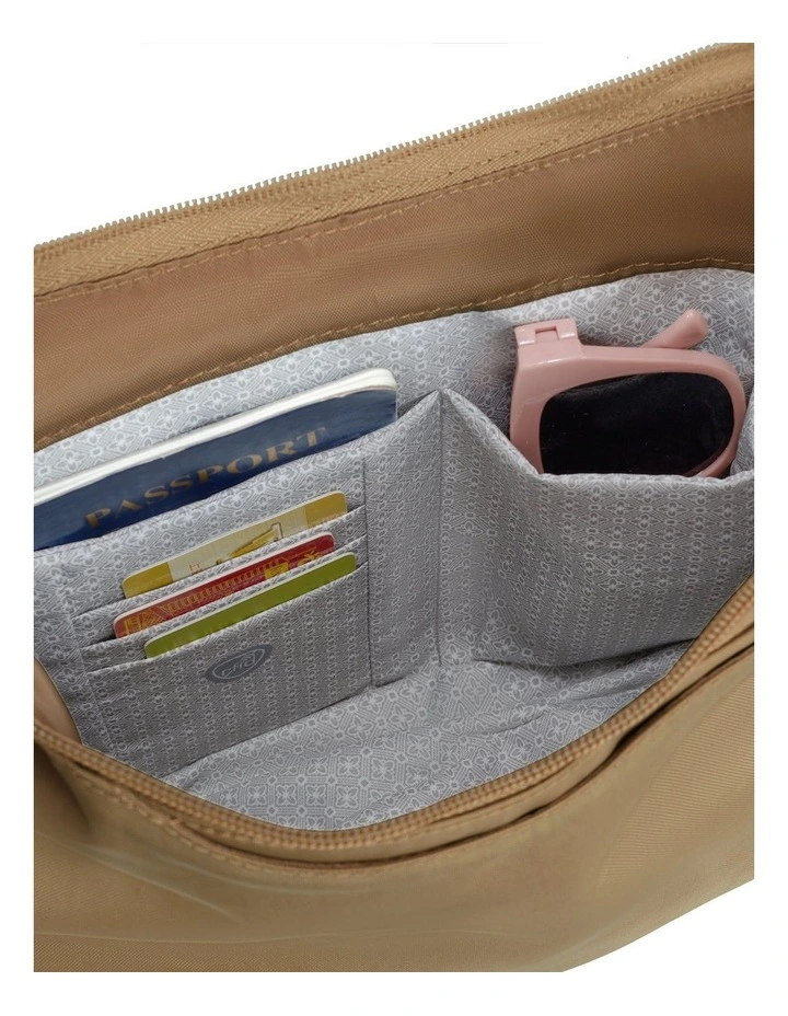 Runways Anti-Theft Medium Crossbody Bag in Latte image 5