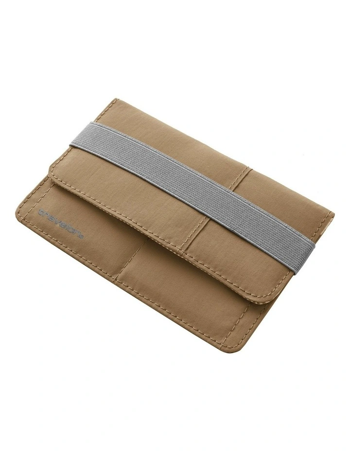 RFID Blocking Flap Passport Holder in Latte image 2