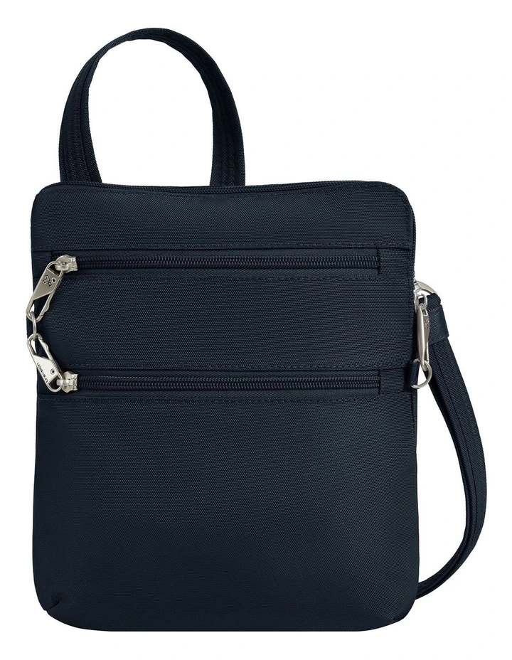 Classic Anti-Theft Slim Double Zip Crossbody Bag in Midnight image 1