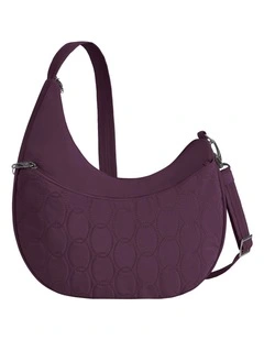 Runways Anti-Theft Asymmetric Hobo Bag in Plum