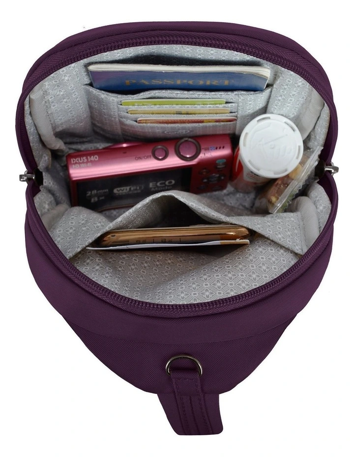 Runways Anti-Theft Small Sling Bag in Plum image 4