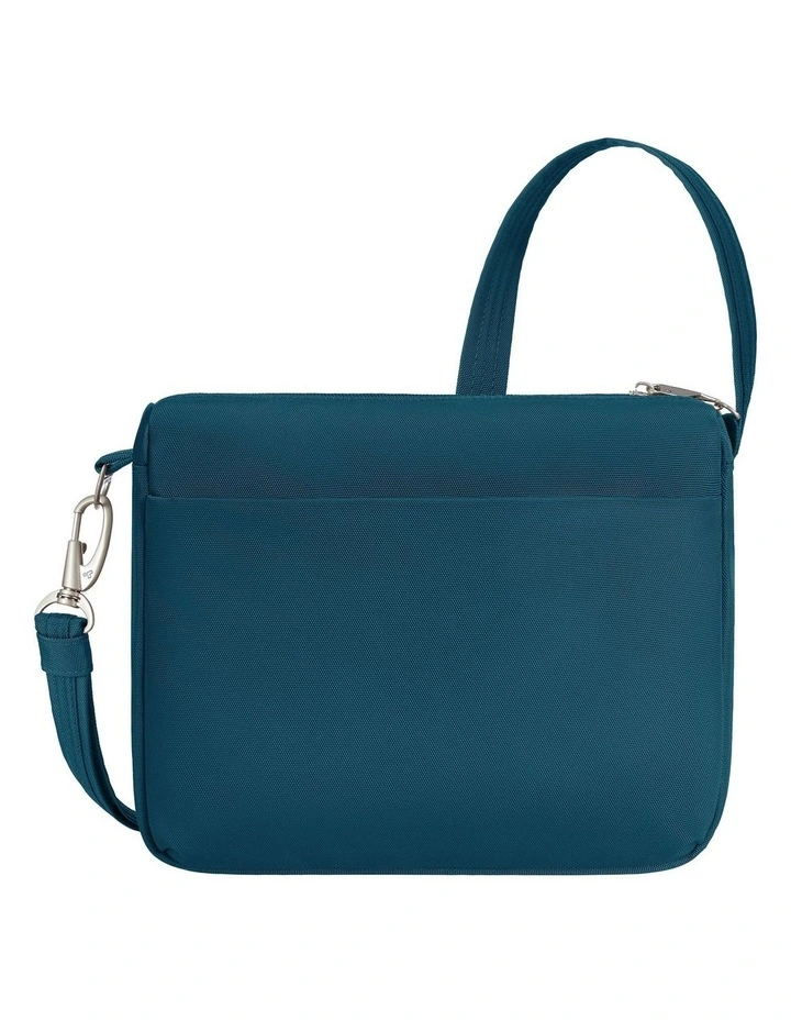 Classic Anti-Theft Small East/West Crossbody Bag in Teal image 2