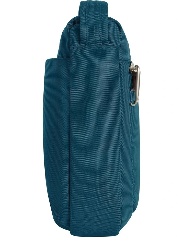 Classic Anti-Theft Small East/West Crossbody Bag in Teal image 3