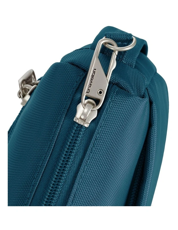 Classic Anti-Theft Small East/West Crossbody Bag in Teal image 5
