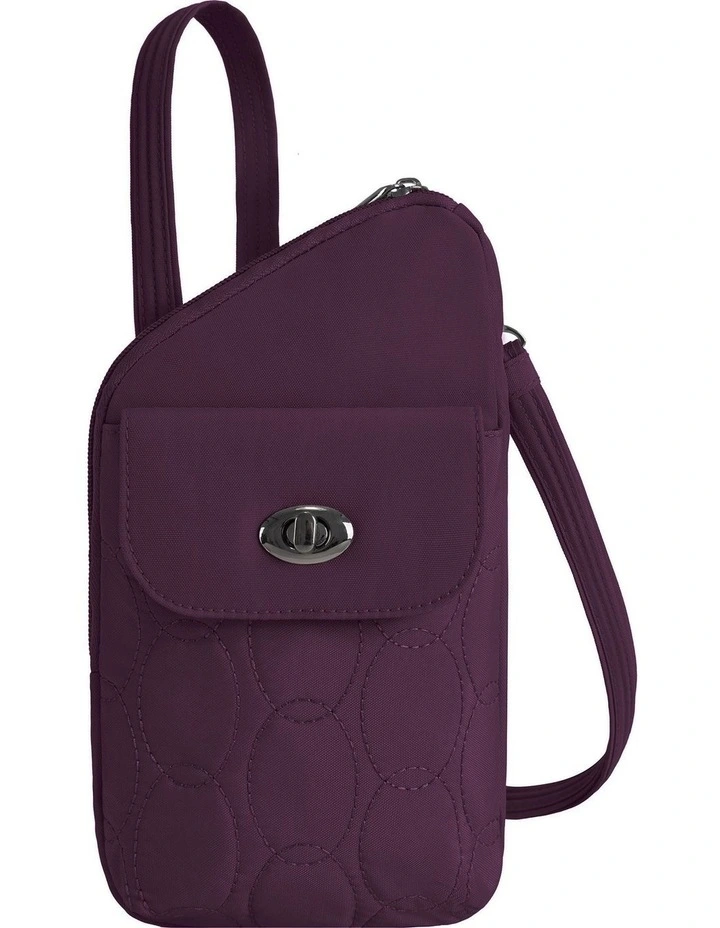 Runways Anti-Theft Slim Asymmetric Crossbody Bag in Plum image 1