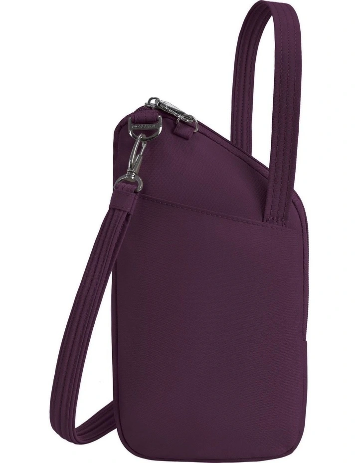 Runways Anti-Theft Slim Asymmetric Crossbody Bag in Plum image 2