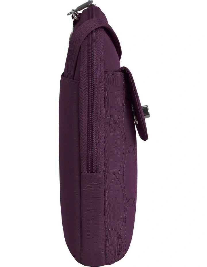 Runways Anti-Theft Slim Asymmetric Crossbody Bag in Plum image 3