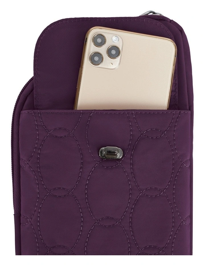 Runways Anti-Theft Slim Asymmetric Crossbody Bag in Plum image 5