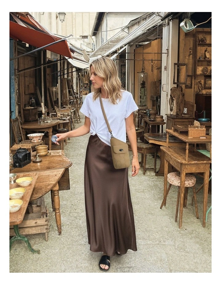 Runways Anti-Theft Slim Asymmetric Crossbody Bag in Plum image 6