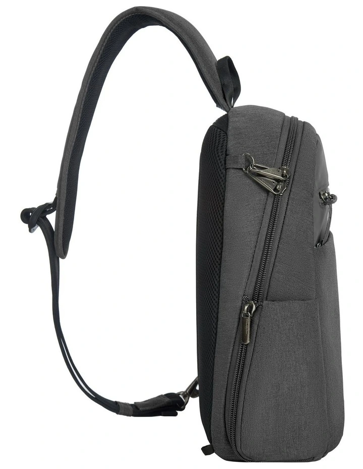 Metro Anti-Theft Tablet Sling Bag in Gray Heather image 3