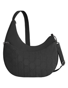 Runways Anti-Theft Asymmetric Hobo Bag in Black