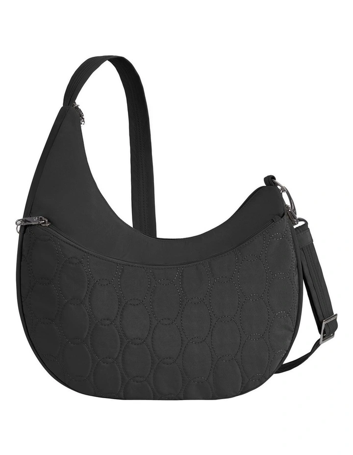 Runways Anti-Theft Asymmetric Hobo Bag in Black image 1