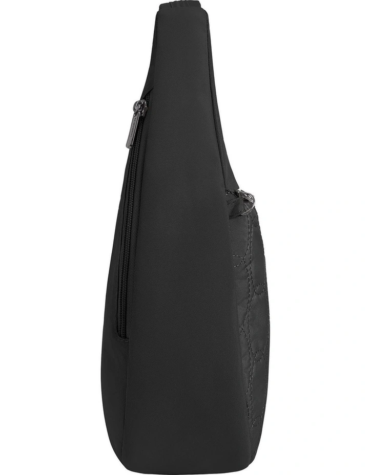 Runways Anti-Theft Asymmetric Hobo Bag in Black image 3