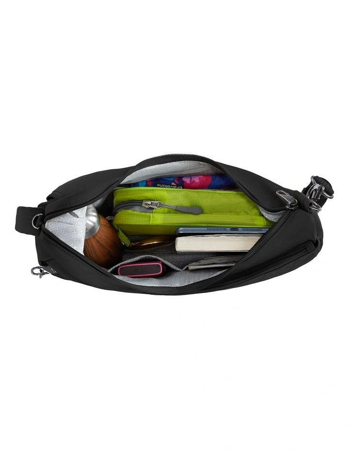 Runways Anti-Theft Asymmetric Hobo Bag in Black image 4