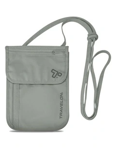 RFID Blocking Undergarment Neck Pouch in Gray