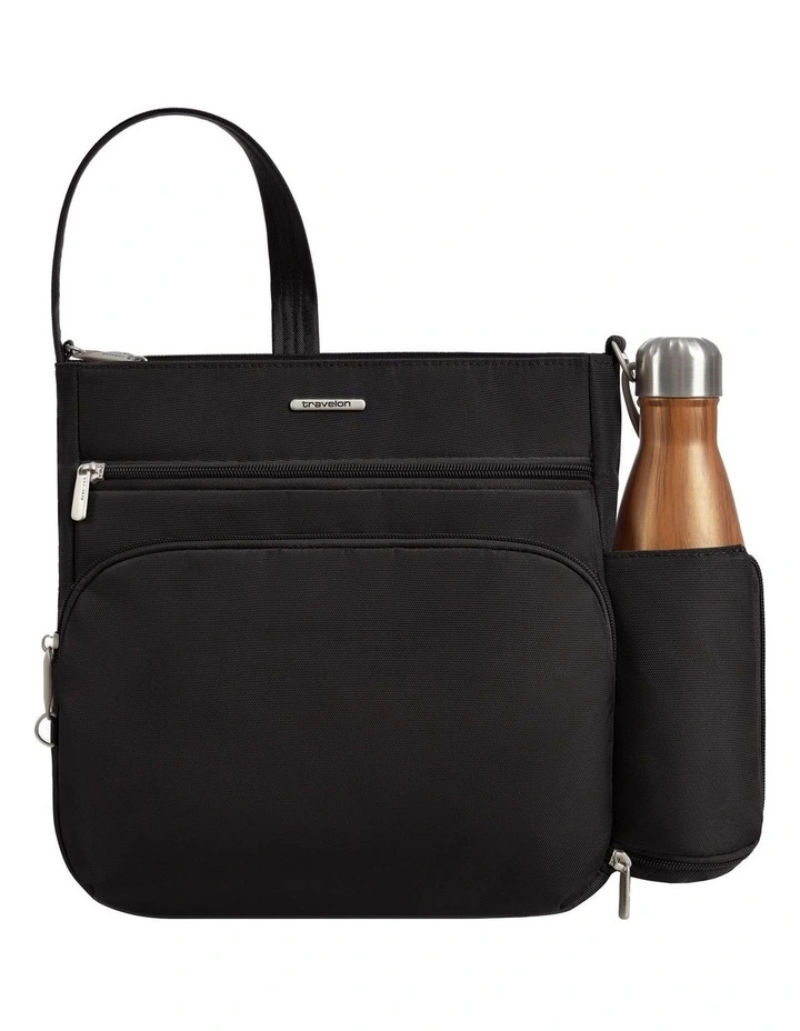 Classic Anti-Theft North/South Crossbody Bag in Black image 5