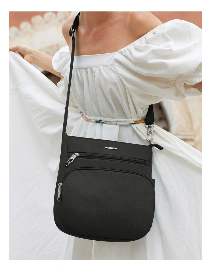 Classic Anti-Theft North/South Crossbody Bag in Black image 6
