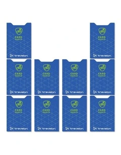 Set of 10 RFID Blocking Card Sleeves in Cobalt