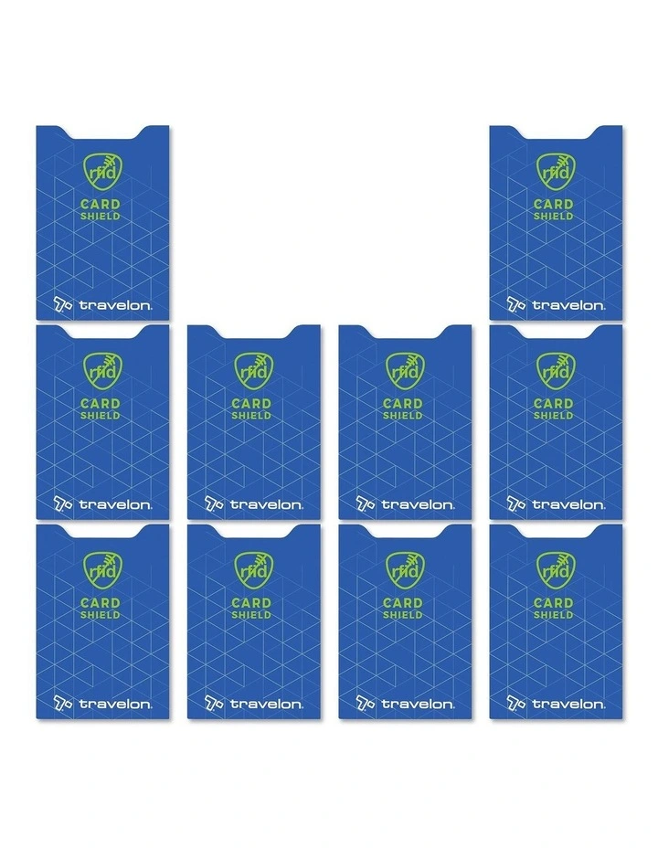 Set of 10 RFID Blocking Card Sleeves in Cobalt image 1