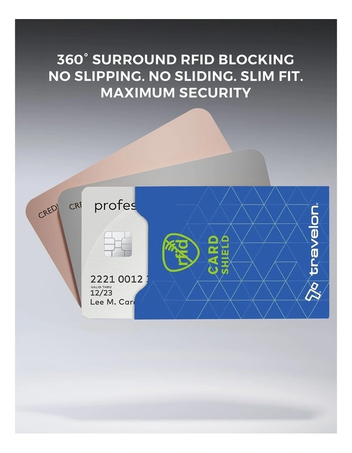 Set of 10 RFID Blocking Card Sleeves in Cobalt image 2