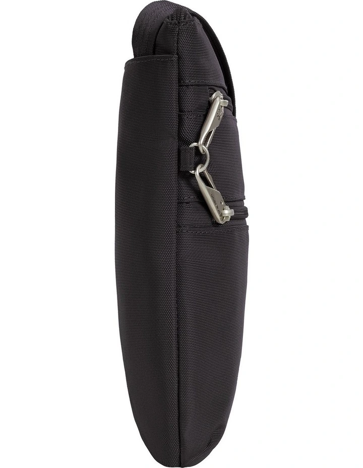 Classic Anti-Theft Slim Double Zip Crossbody Bag in Black image 3