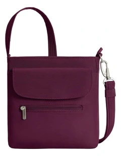 Classic Anti-Theft Mini Shoulder Bag in Burgundy