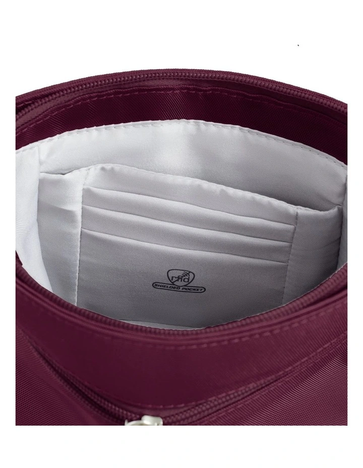 Classic Anti-Theft Mini Shoulder Bag in Burgundy image 5