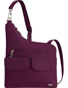 Classic Anti-Theft Crossbody Bag in Burgundy