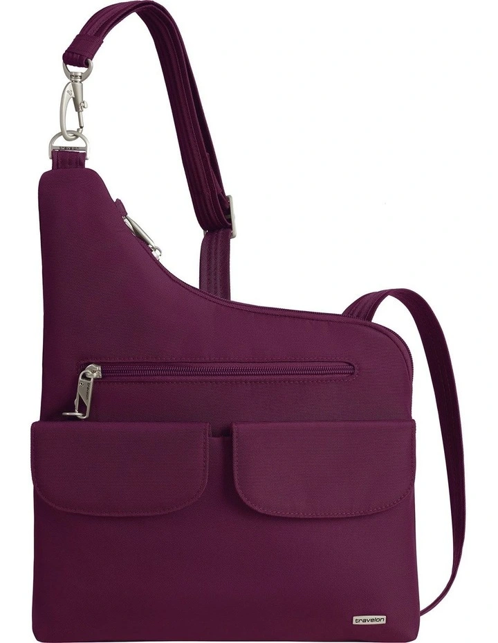 Classic Anti-Theft Crossbody Bag in Burgundy image 2