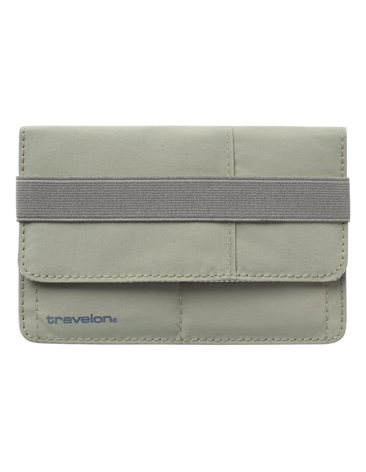 RFID Blocking Flap Passport Holder in Moss image 1