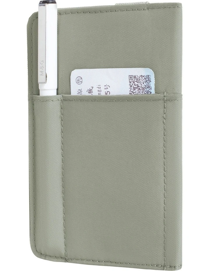 RFID Blocking Flap Passport Holder in Moss image 3