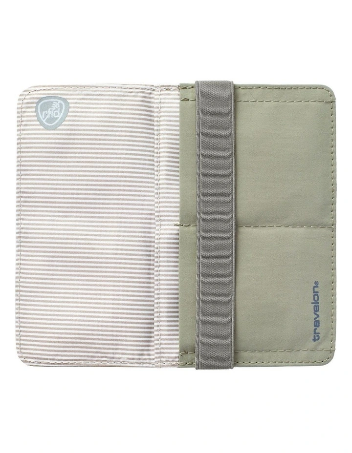 RFID Blocking Flap Passport Holder in Moss image 4