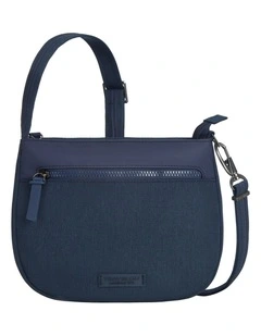 Metro Anti-Theft Saddle Crossbody Bag in Navy Heather