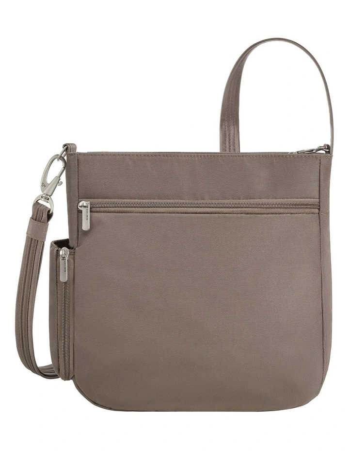 Classic Anti-Theft North/South Crossbody Bag in Hazelnut image 2