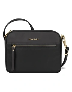 Addison Anti-Theft Small Crossbody Bag in Black