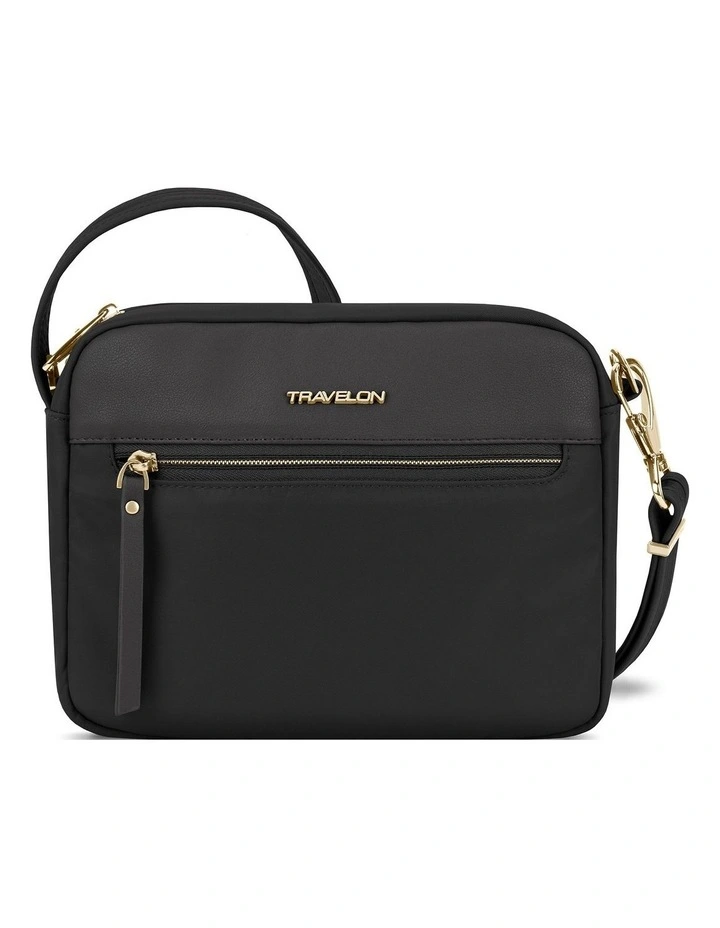 Addison Anti-Theft Small Crossbody Bag in Black image 1