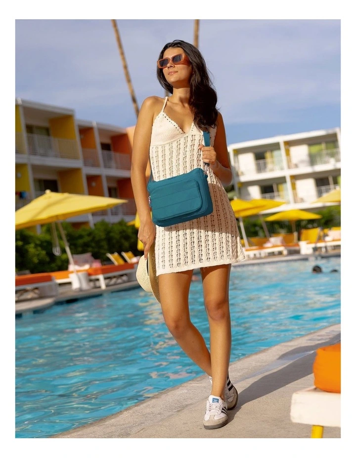 Roam Anti-Theft East/West Crossbody Bag in Capri Blue image 6