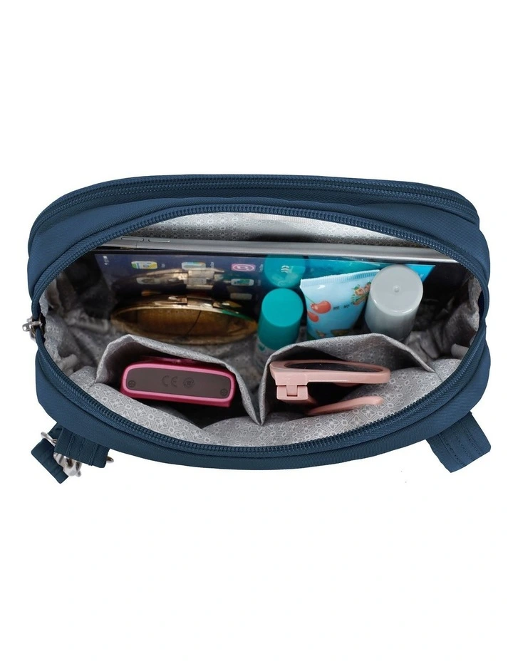 Runways Anti-Theft Tablet Double Compartment Crossbody Bag in Ocean image 4